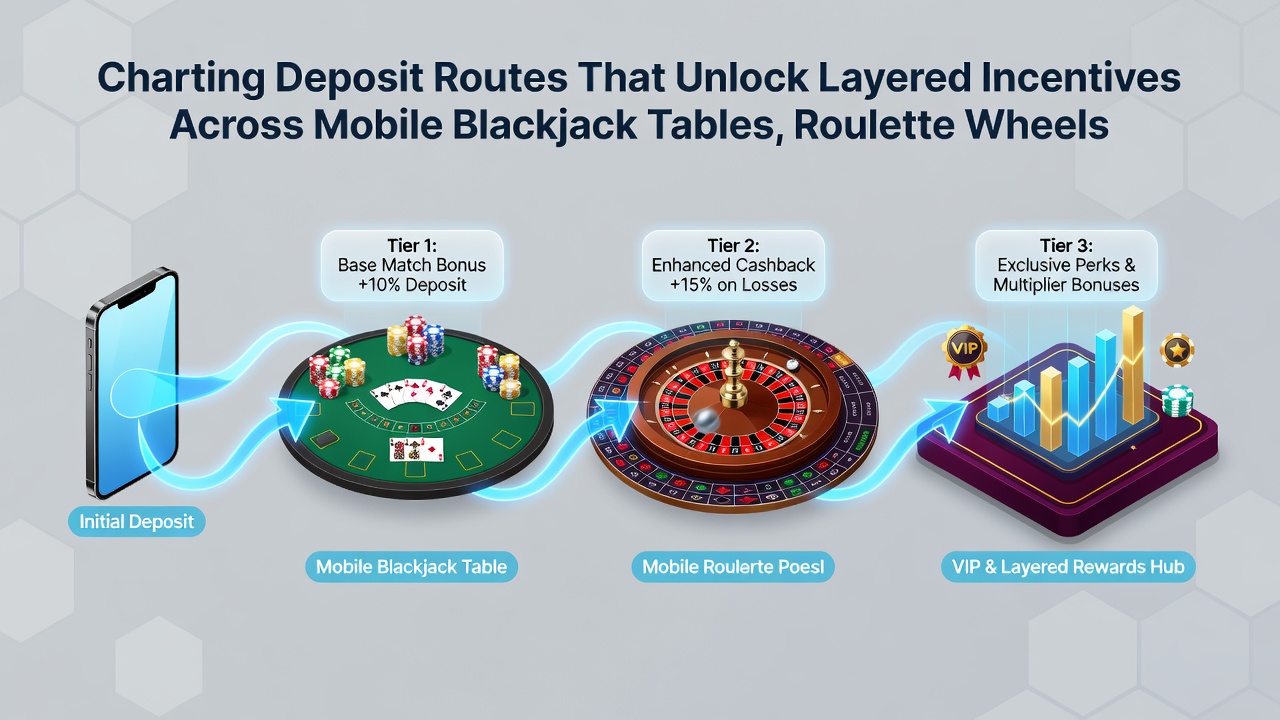 Darstellung von Transaktionsflüssen und Anreizstufen bei mobilen Roulette- und Slot-Spielen