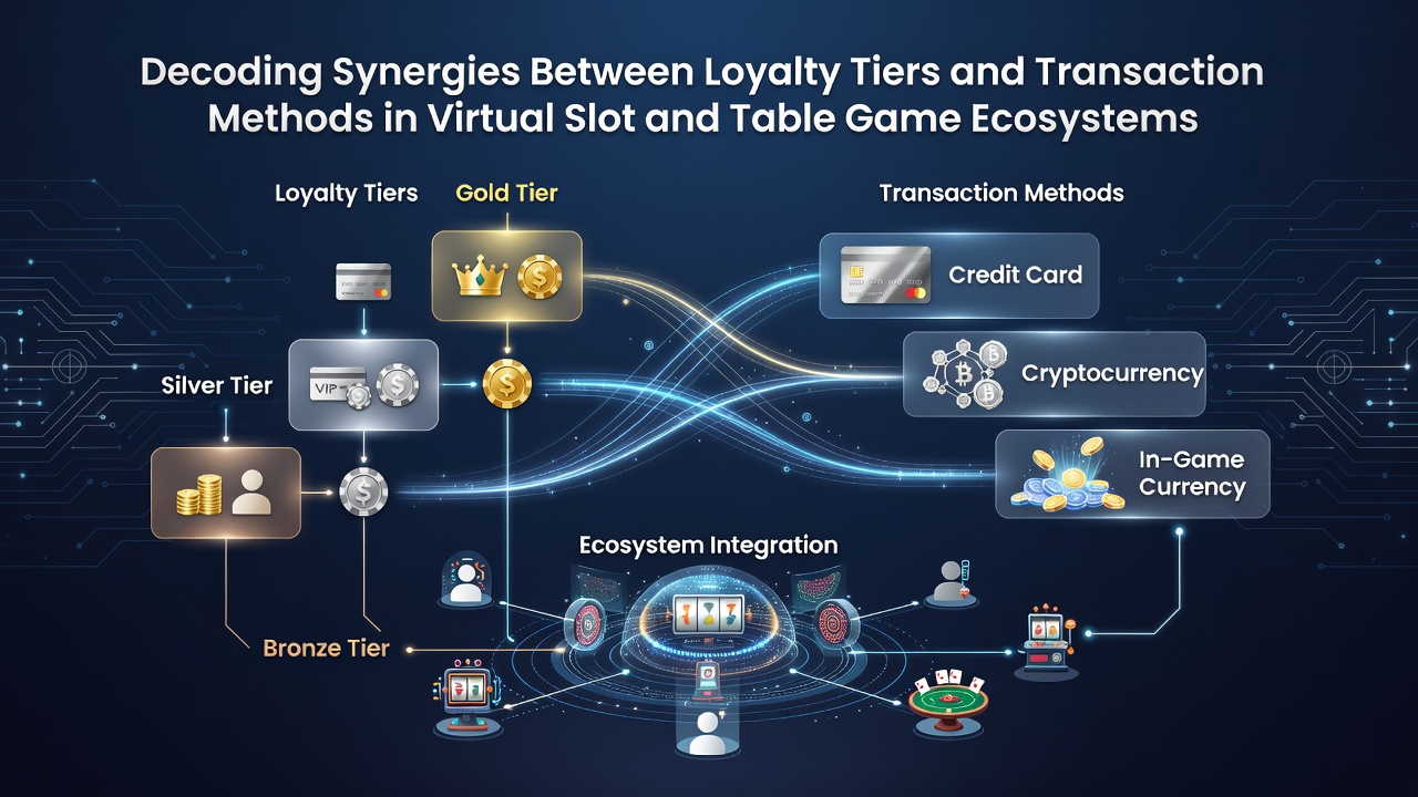 Darstellung der Verknüpfung von Loyalitätsstufen mit verschiedenen Transaktionsoptionen in virtuellen Spielumgebungen