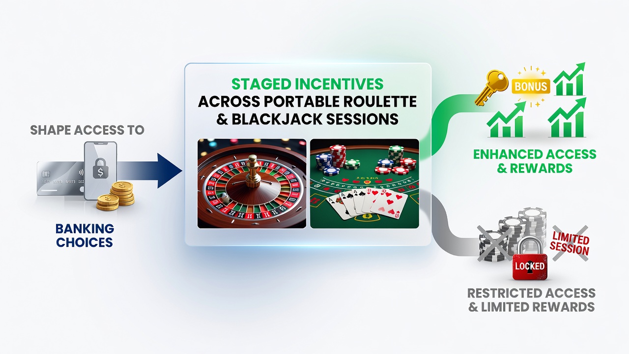 Illustration der Verbindung zwischen Finanzierungskanälen und gestaffelten Anreizen in mobilen Kartenspiel-Sessions