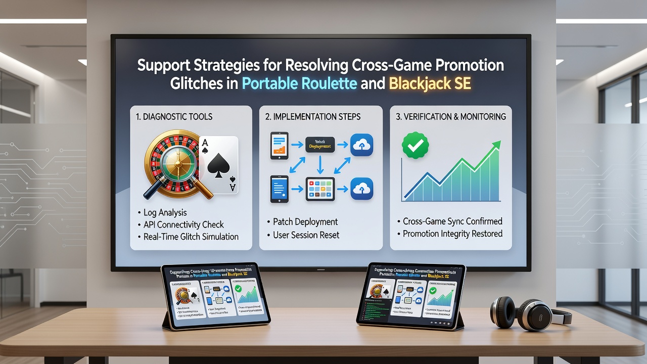 Techniker bei der Überwachung von Cross-Game-Promotions in portablen Blackjack- und Roulette-Apps auf mobilen Geräten